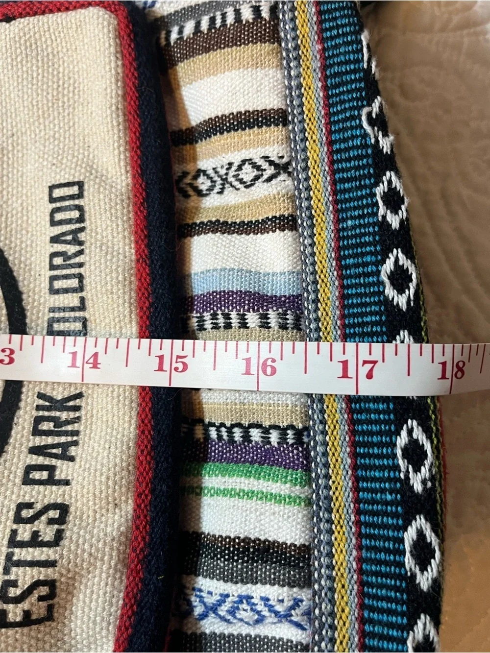 Boho Estes Park Colorado Canvas Backpack - Multicolor